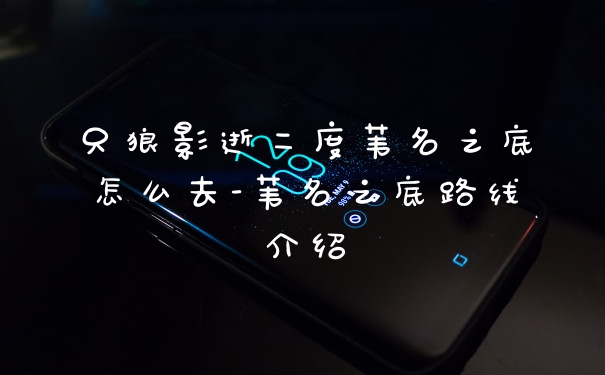 只狼影逝二度苇名之底怎么去-苇名之底路线介绍