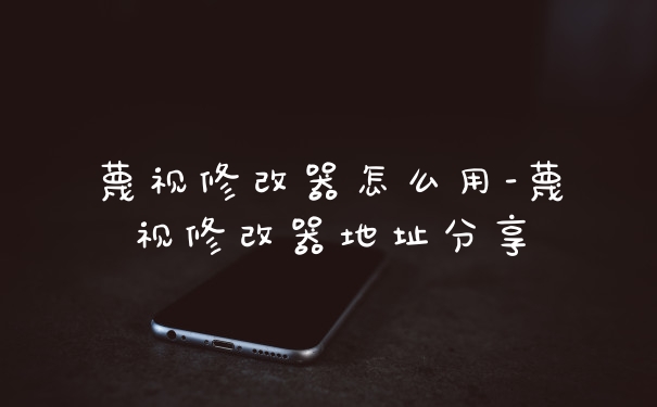 蔑视修改器怎么用-蔑视修改器地址分享