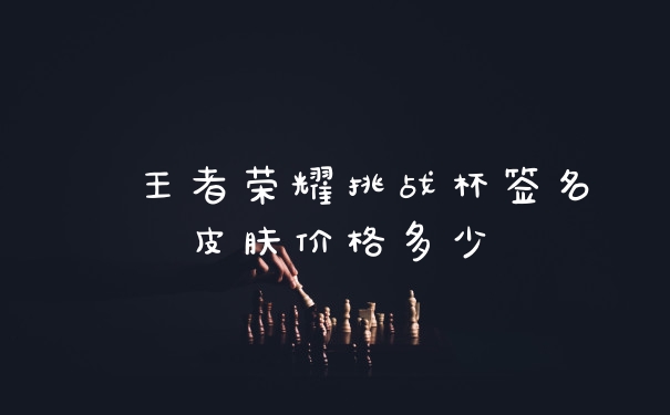 王者荣耀挑战杯签名皮肤价格多少