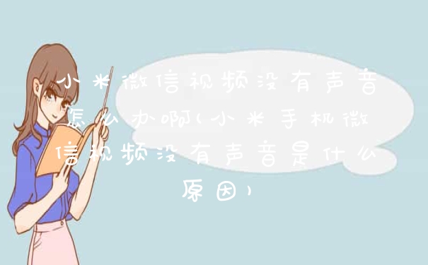 小米微信视频没有声音怎么办啊(小米手机微信视频没有声音是什么原因)