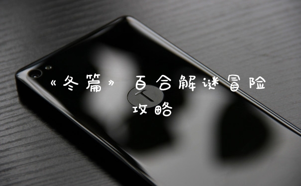 《冬篇》百合解谜冒险攻略