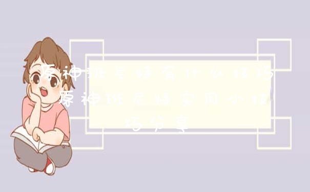 原神班尼特有什么技巧 原神班尼特实用小技巧分享