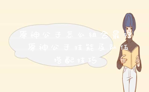 原神公子怎么组合最好 原神公子技能及队伍搭配技巧