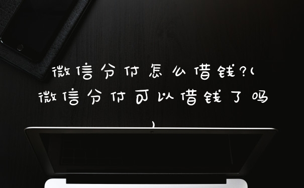 微信分付怎么借钱?(微信分付可以借钱了吗)
