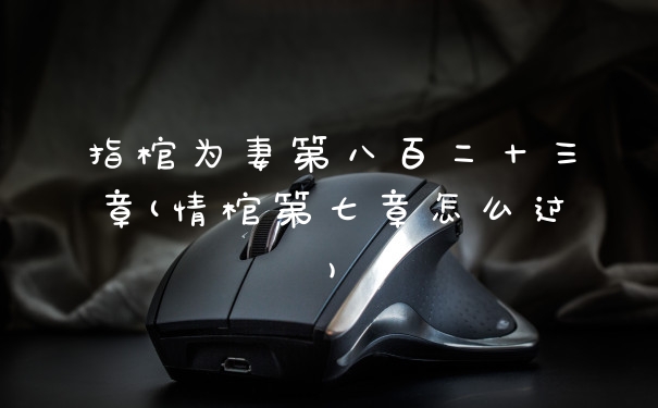 指棺为妻第八百二十三章(情棺第七章怎么过)