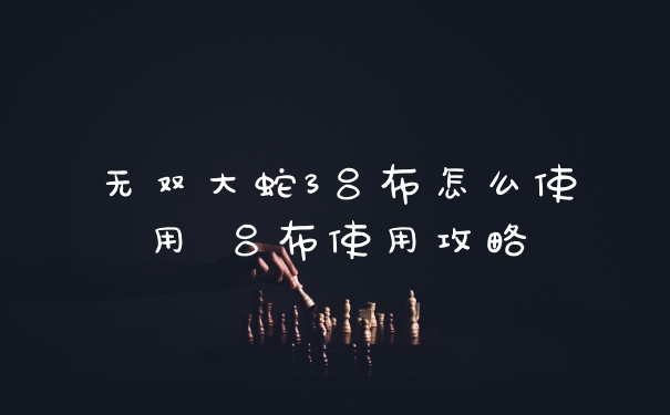 无双大蛇3吕布怎么使用 吕布使用攻略