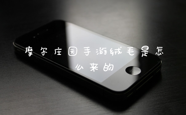 摩尔庄园手游绒毛是怎么来的