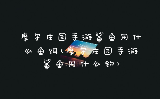 摩尔庄园手游鲨鱼用什么鱼饵(摩尔庄园手游鲨鱼用什么钓)