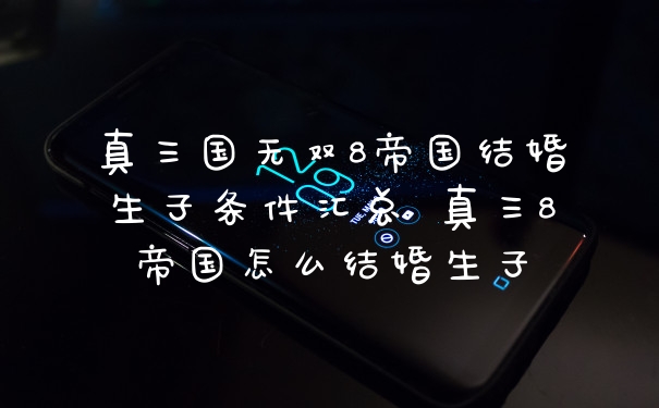 真三国无双8帝国结婚生子条件汇总 真三8帝国怎么结婚生子