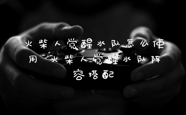 火柴人觉醒水队怎么使用 火柴人觉醒水队阵容搭配