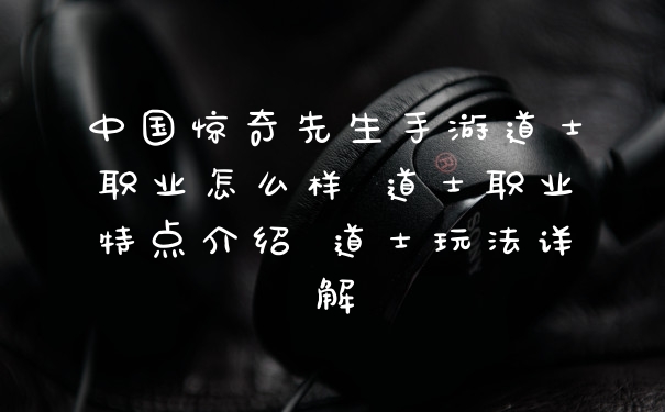 中国惊奇先生手游道士职业怎么样 道士职业特点介绍 道士玩法详解