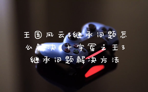 王国风云3继承问题怎么解决 十字军之王3继承问题解决方法