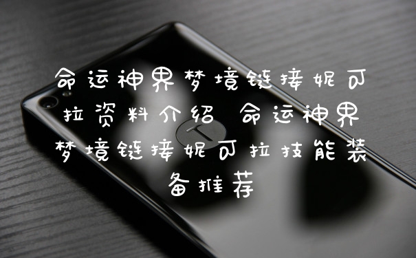 命运神界梦境链接妮可拉资料介绍 命运神界梦境链接妮可拉技能装备推荐