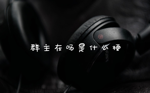 群主在吗是什么梗
