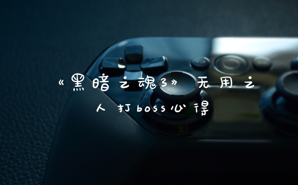 《黑暗之魂3》无用之人打boss心得