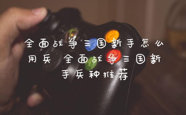 全面战争三国新手怎么用兵 全面战争三国新手兵种推荐