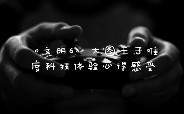 《文明6》大图王子难度科技体验心得感受
