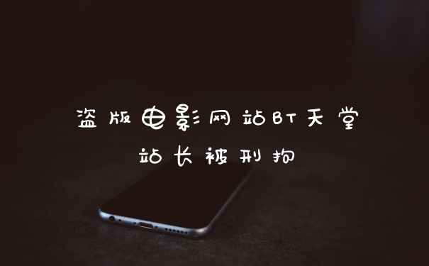 盗版电影网站BT天堂站长被刑拘