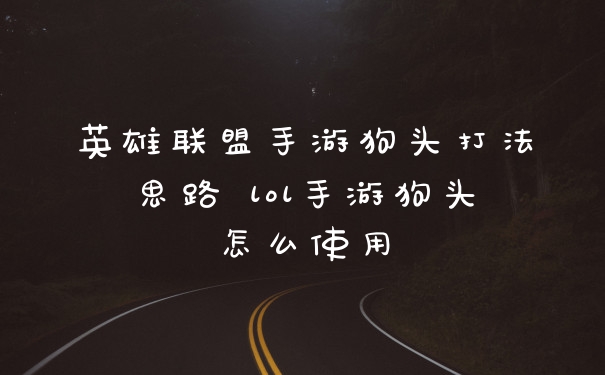 英雄联盟手游狗头打法思路 lol手游狗头怎么使用