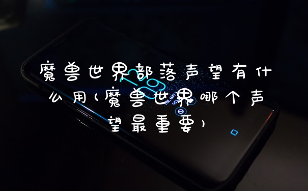 魔兽世界部落声望有什么用(魔兽世界哪个声望最重要)