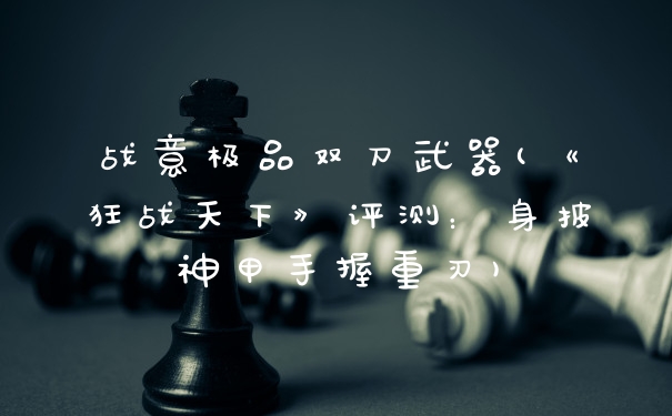 战意极品双刀武器(《狂战天下》评测：身披神甲手握重刃)