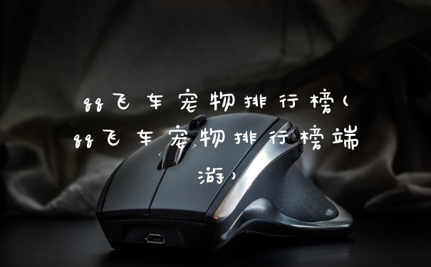 qq飞车宠物排行榜(qq飞车宠物排行榜端游）
