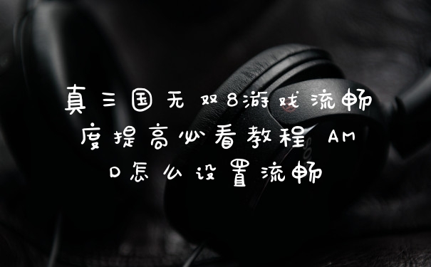 真三国无双8游戏流畅度提高必看教程 AMD怎么设置流畅
