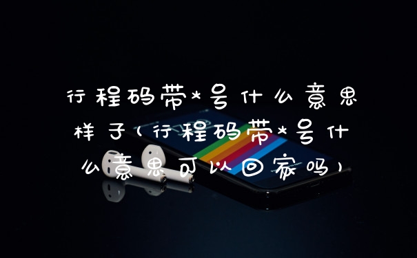行程码带*号什么意思样子(行程码带*号什么意思可以回家吗)