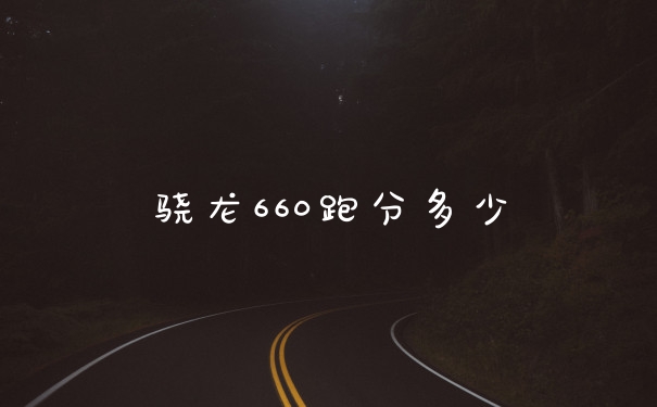 骁龙660跑分多少