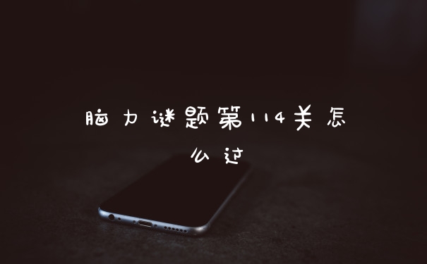 脑力谜题第114关怎么过