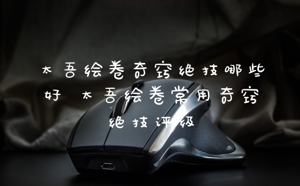 太吾绘卷奇窍绝技哪些好 太吾绘卷常用奇窍绝技评级