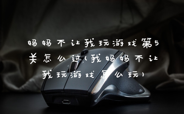 妈妈不让我玩游戏第5关怎么过(我妈妈不让我玩游戏怎么玩)