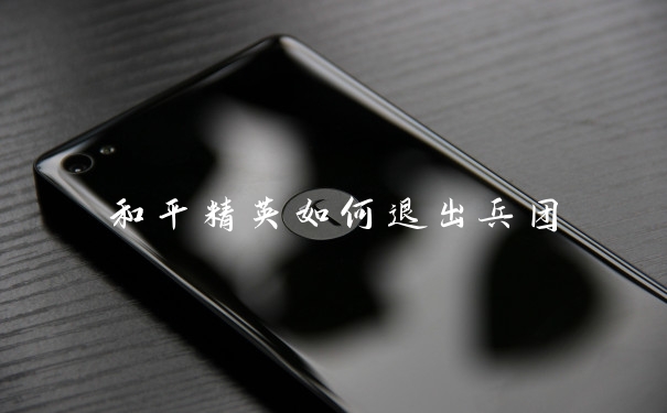 和平精英如何退出兵团