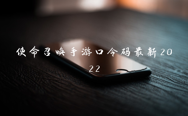 使命召唤手游口令码最新2022