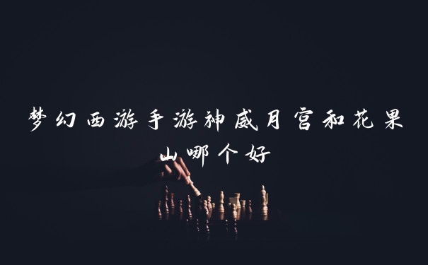 梦幻西游手游神威月宫和花果山哪个好
