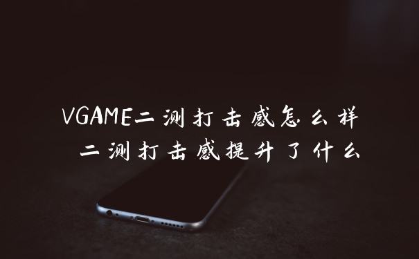 VGAME二测打击感怎么样 二测打击感提升了什么