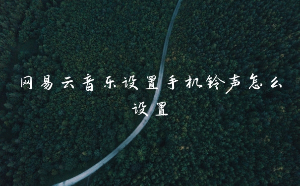 网易云音乐设置手机铃声怎么设置