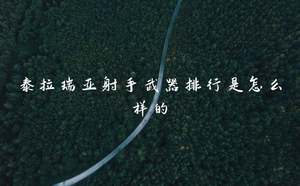 泰拉瑞亚射手武器排行是怎么样的