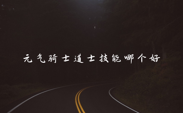 元气骑士道士技能哪个好