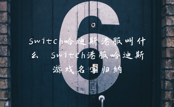 switch哈迪斯港服叫什么 switch港服哈迪斯游戏名字归纳