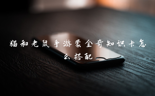 猫和老鼠手游蒙金奇知识卡怎么搭配
