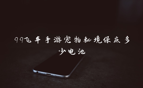 qq飞车手游宠物秘境保底多少电池