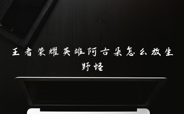 王者荣耀英雄阿古朵怎么放生野怪