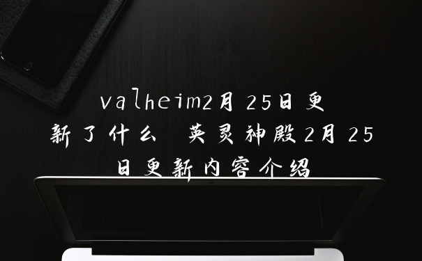 valheim2月25日更新了什么 英灵神殿2月25日更新内容介绍