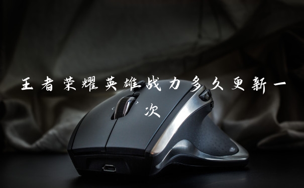 王者荣耀英雄战力多久更新一次