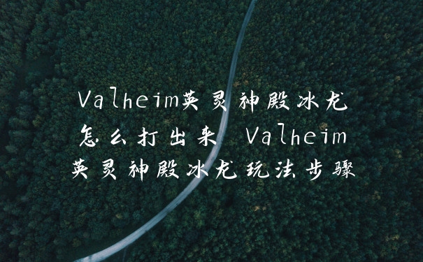 Valheim英灵神殿冰龙怎么打出来 Valheim英灵神殿冰龙玩法步骤