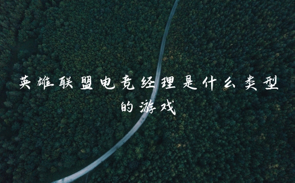 英雄联盟电竞经理是什么类型的游戏