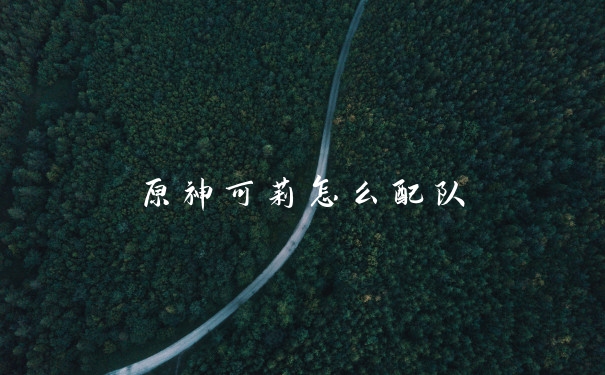 原神可莉怎么配队