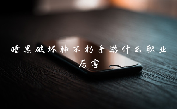 暗黑破坏神不朽手游什么职业厉害