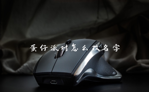 蛋仔派对怎么改名字